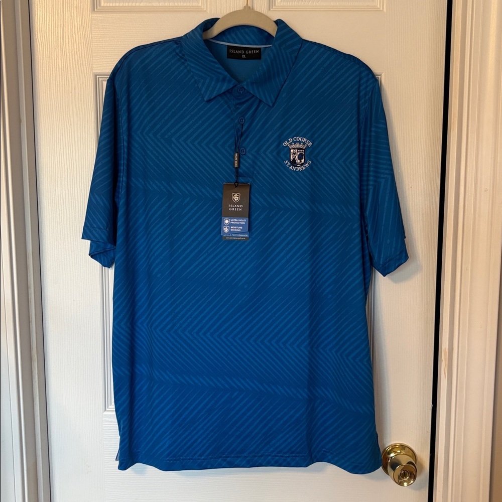 Blue Polo Shirt with Logo old course St. Andrew